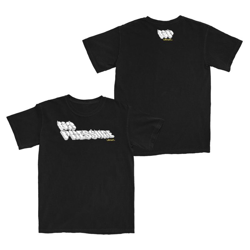 No Pressure Broken Logo Black Tshirt 1