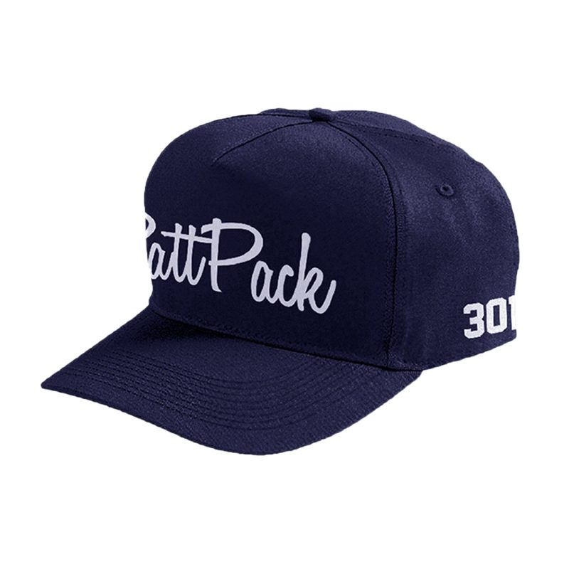 logic hat rattpack snapback navy hat front